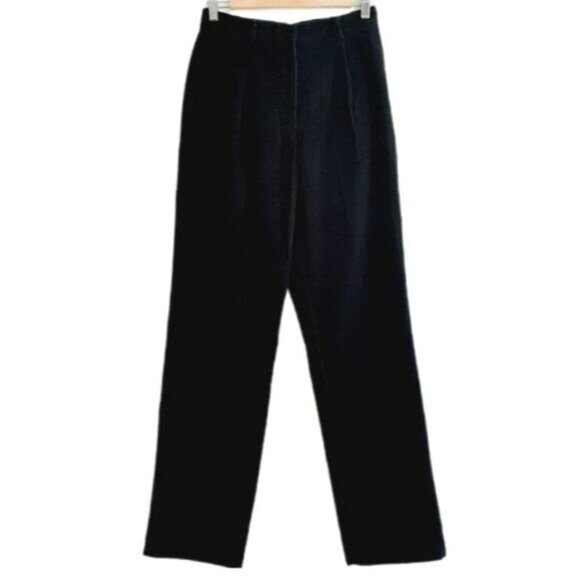 EDDIE BAUER Hi-rise Corduroy Straight Leg Pants Black Sz 6 - Picture 1 of 9